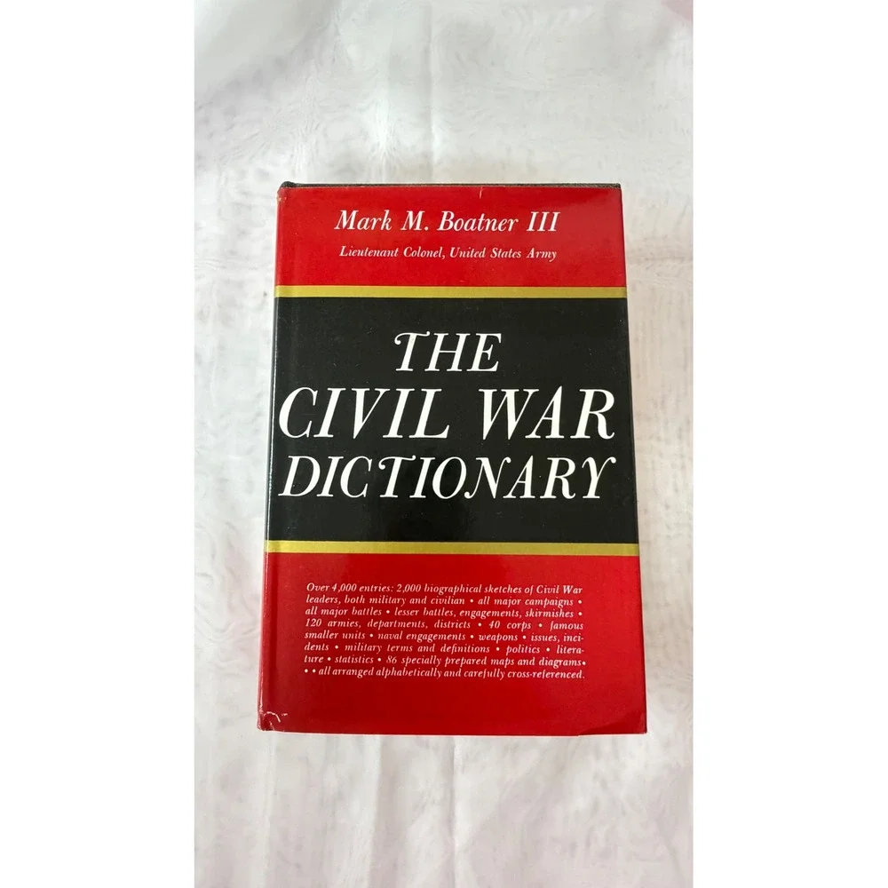 The Civil War Dictionary Mark Mayo Boatner III Hardcover Maps Atlas 0679500138